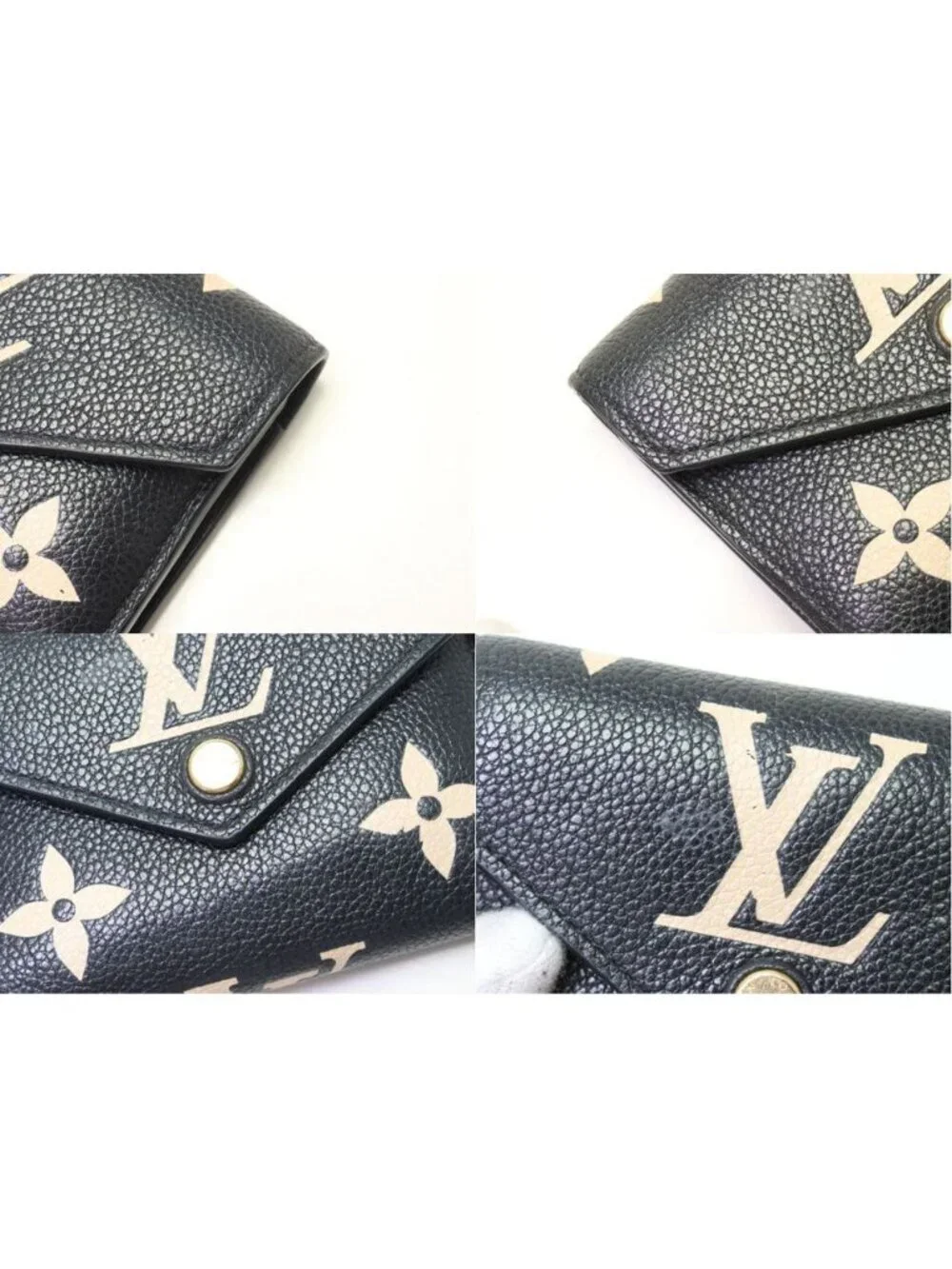 Louis Vuitton Monogram Empreinte Bicolor Portefeuille Victorine Trifold Wallet
